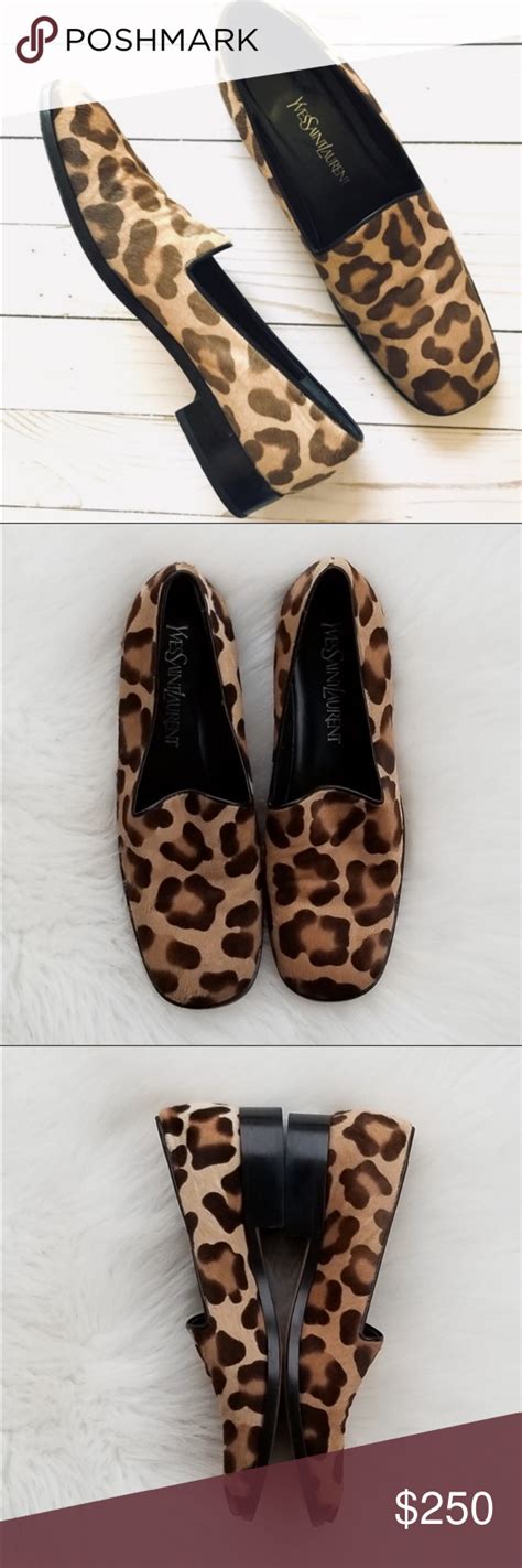 smoky loafer leopard grane dark natural ysl shoe|YSL loafers.